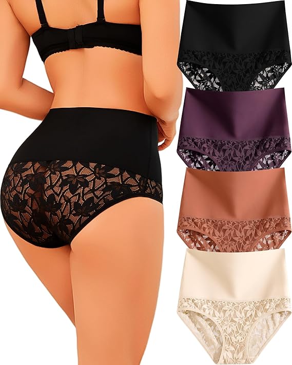 Zosea Shapewear Tummy Control High Waisted Panties Sexy Lace